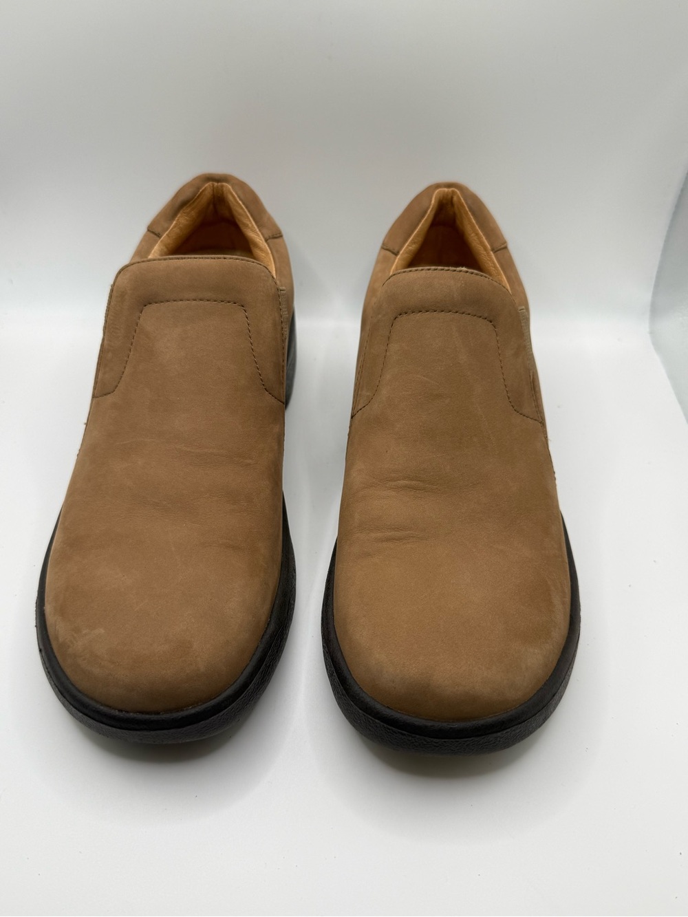 Softspots Women's Slip-On Clogs in Tan with Black Sole